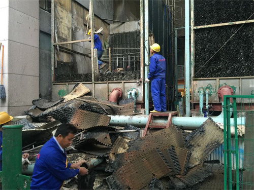 玻璃鋼冷卻塔填料更換安全措施及施工方法,玻璃鋼冷